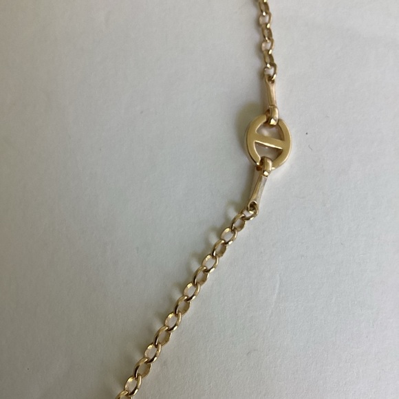 The Limited Necklace Gold Tone Long Chain Link Oval Accent Vintage Y2K Signed - Picture 3 of 13